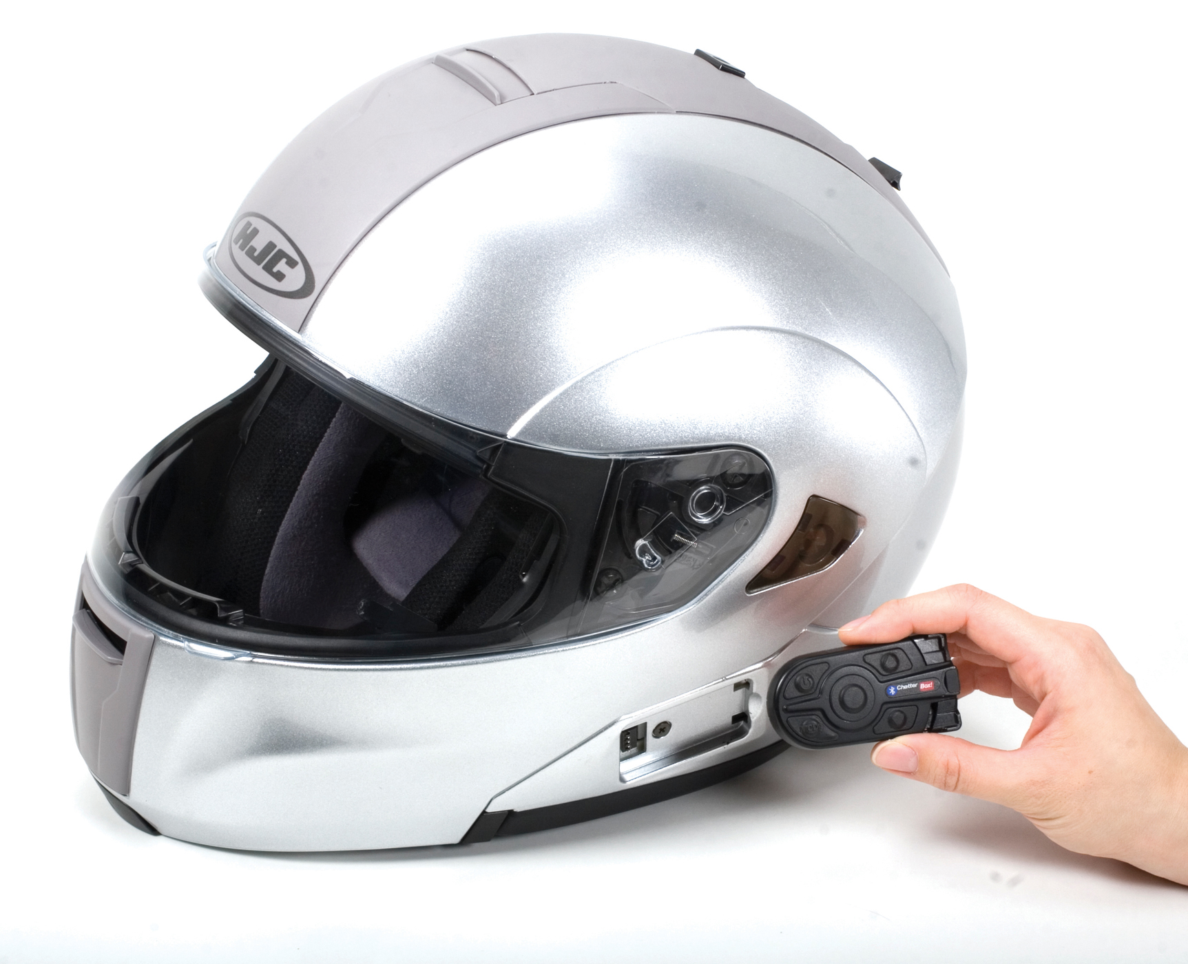 HJC White ISMAX BT Modular Bluetooth Motorcycle Helmet Large eBay