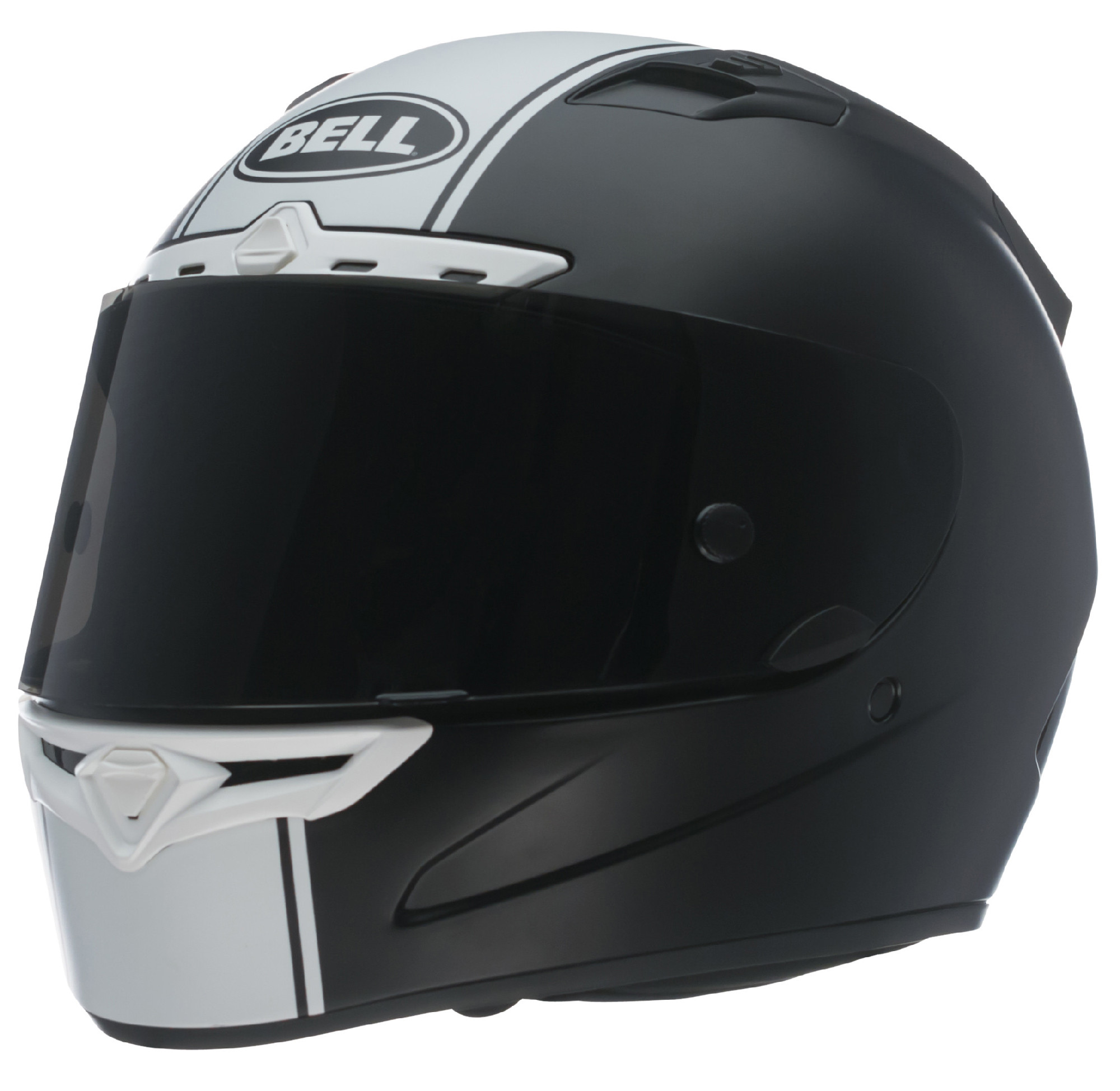 Bell Matte Black/White Adult Vortex Rally Full Face Motorcycle Helmet