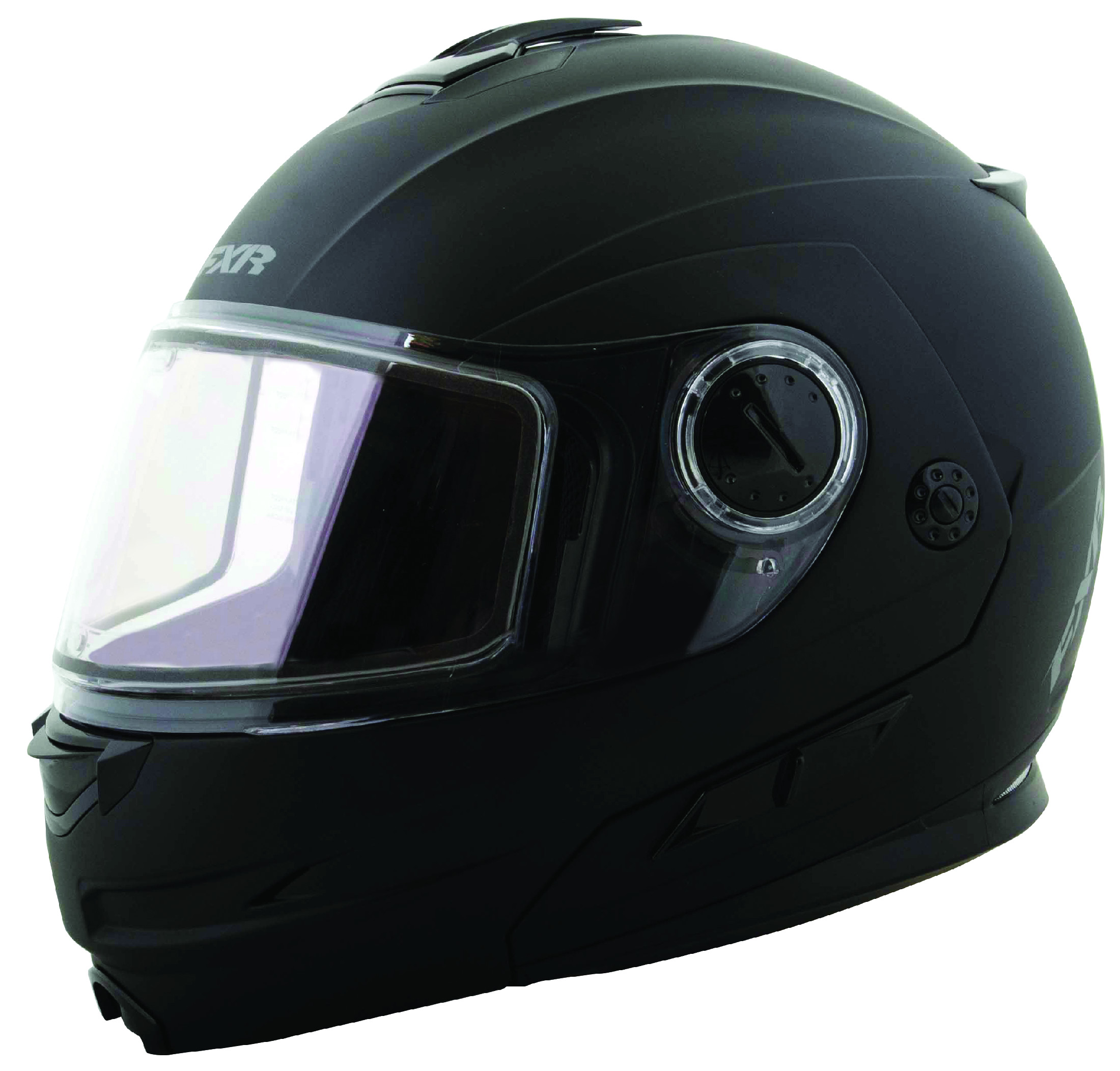 FXR Adult Black Matte Snowmobile Fuel Modular Helmet NonElec Shield