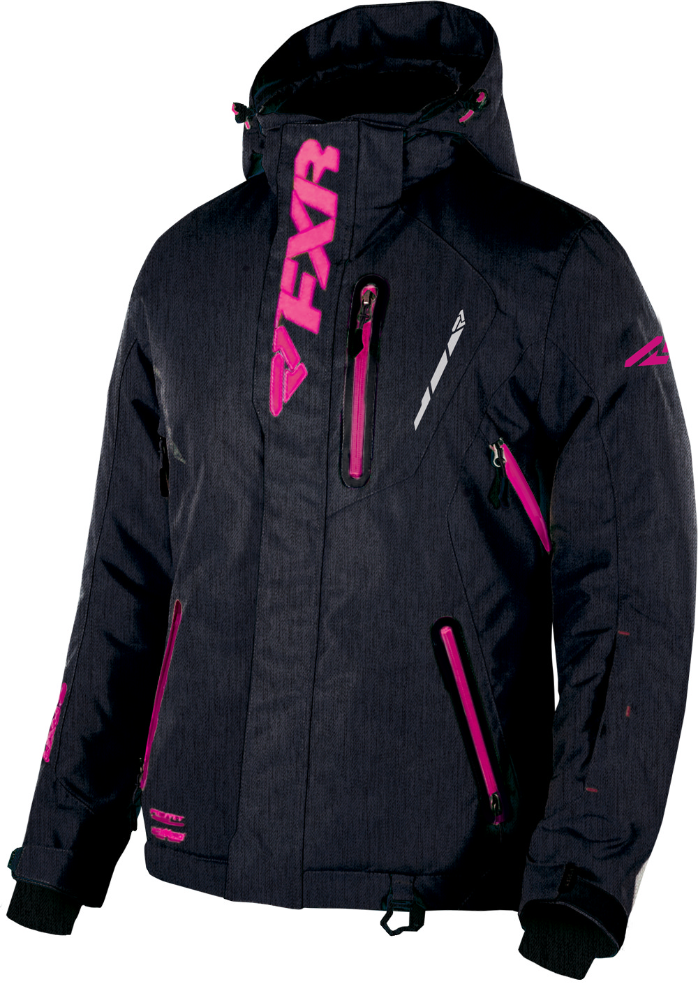 FXR Womens Black Heather/Fuchsia Snowmobile Pulse Jacket Snocross eBay