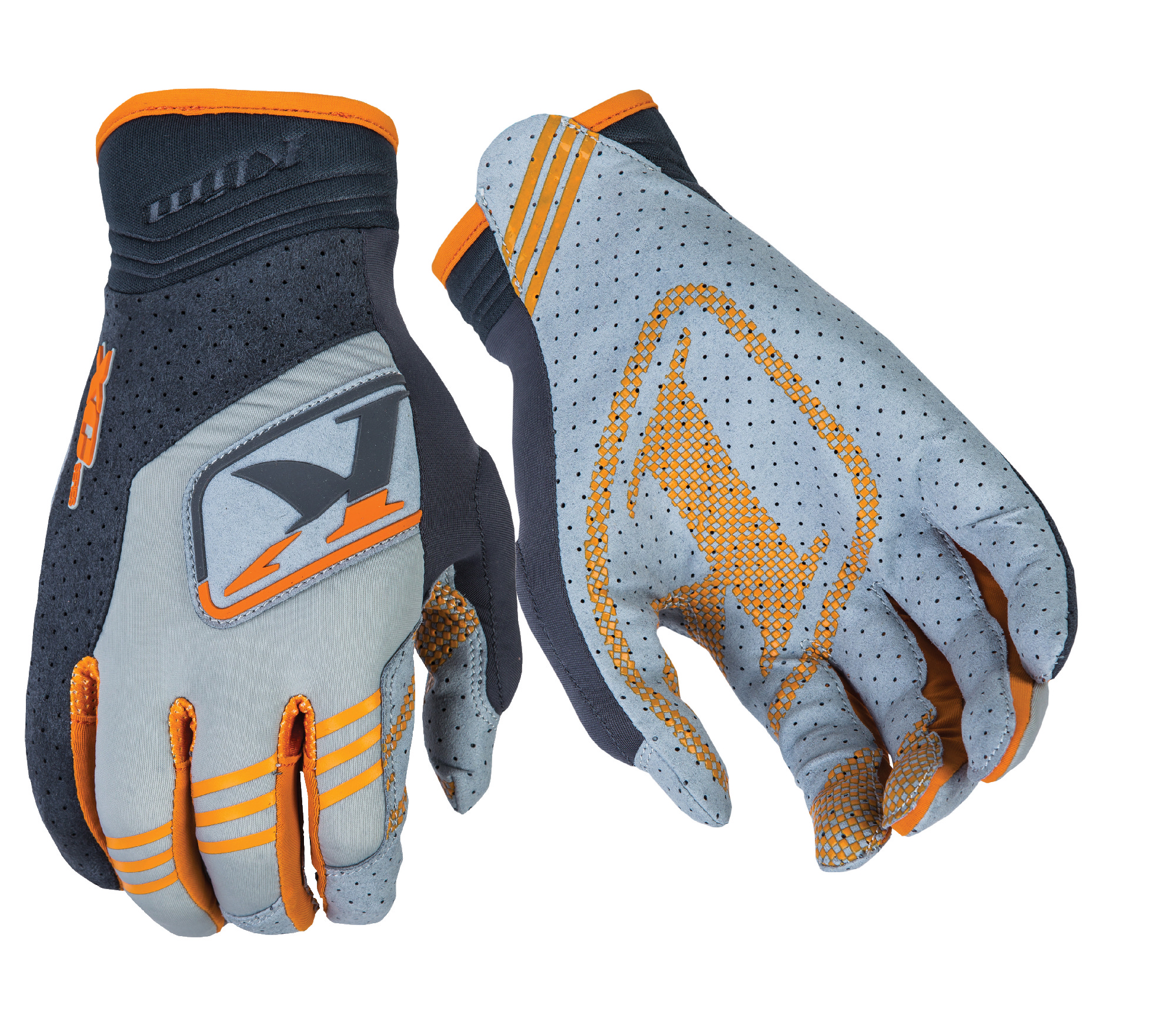 Klim Mens Orange/Grey XC Dirt Bike Gloves MX ATV Motocross OffRoad