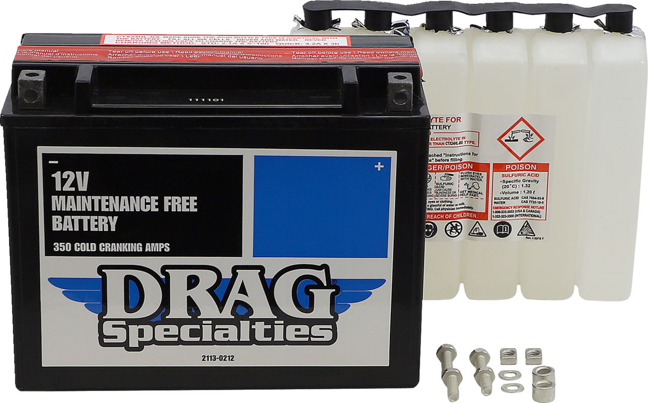 Drag Specialties YTX24HLBS AGM Battery Harley-Davidson Road King