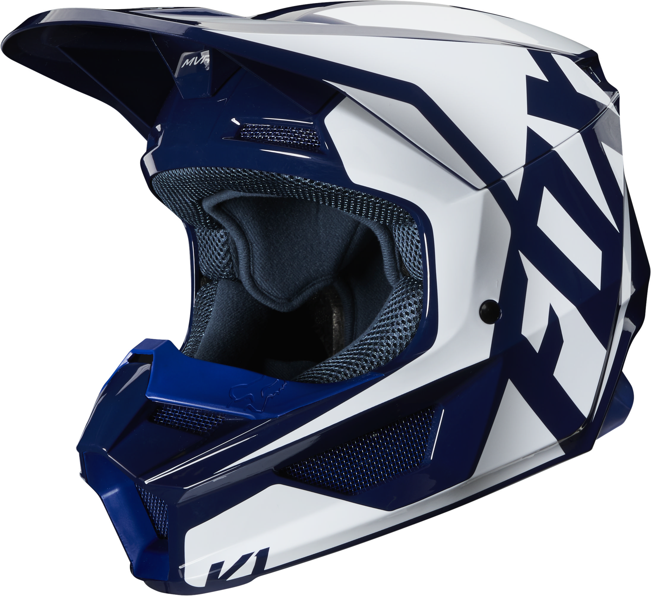 blue dirt bike helmet