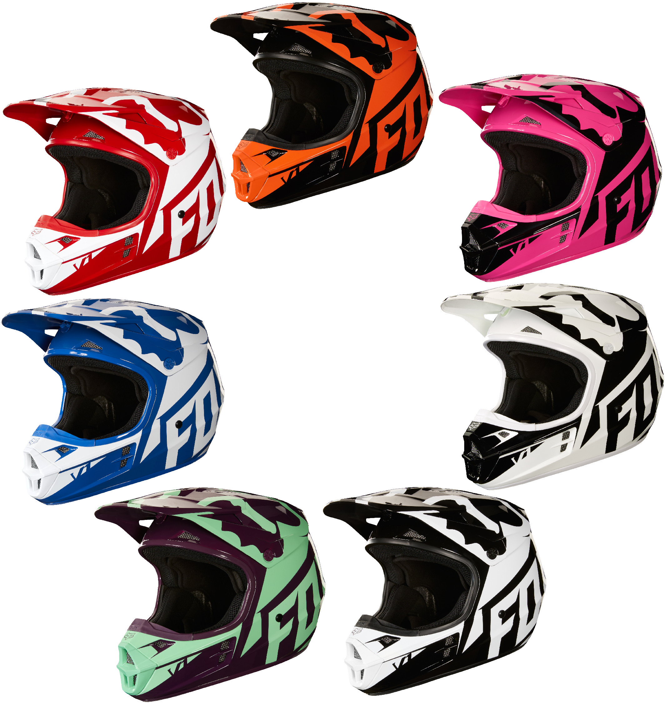 fox v1 dirt bike helmet