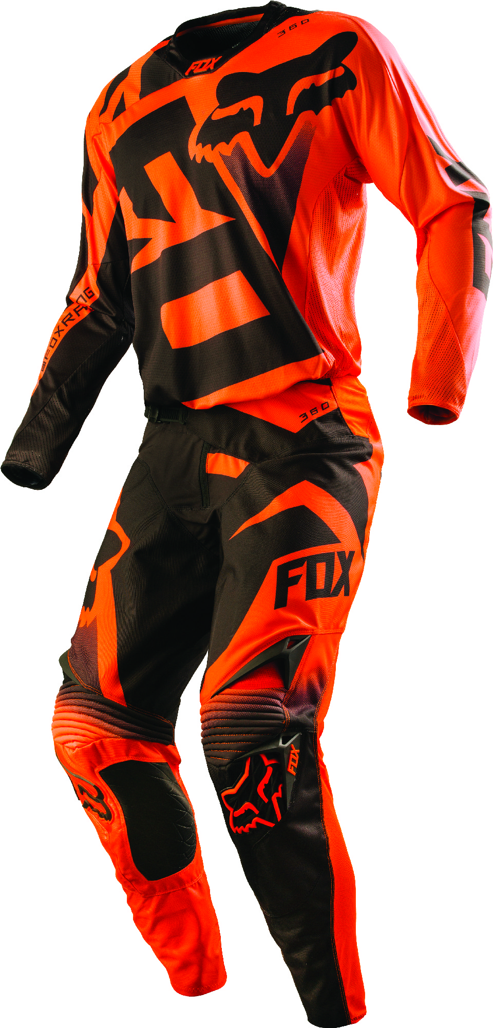 Fox Racing Mens Orange/Black 360 Shiv Dirt Bike Jersey & Pants Kit ...