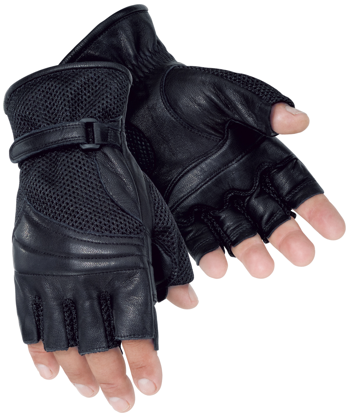 Tourmaster Black Mens Small Gel Cruiser 2 Fingerless Leather Motorcycle Gloves | eBay