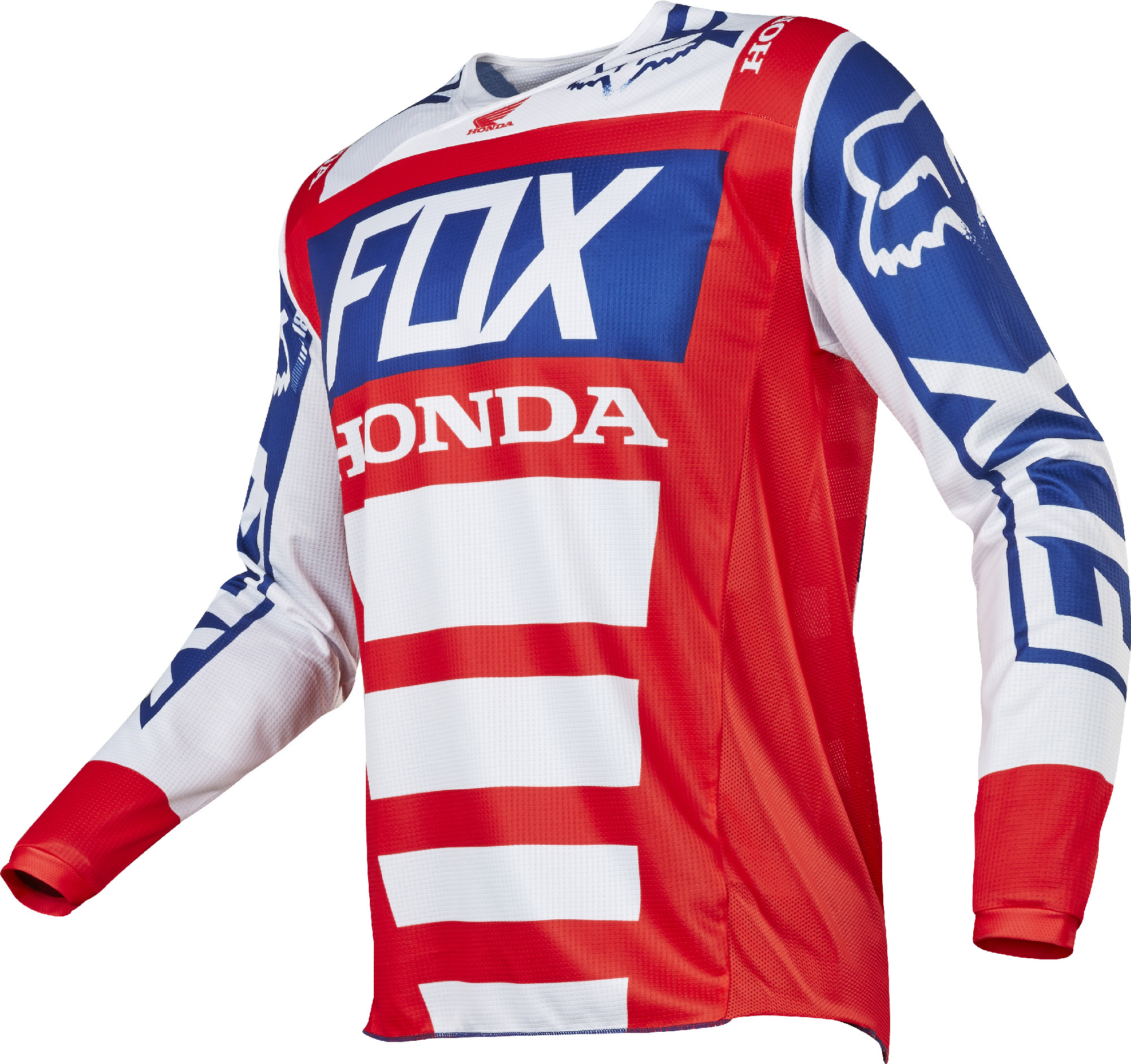 Fox Racing Mens Red/White/Blue 180 Honda Dirt Bike Jersey 2017 ATV MX ...
