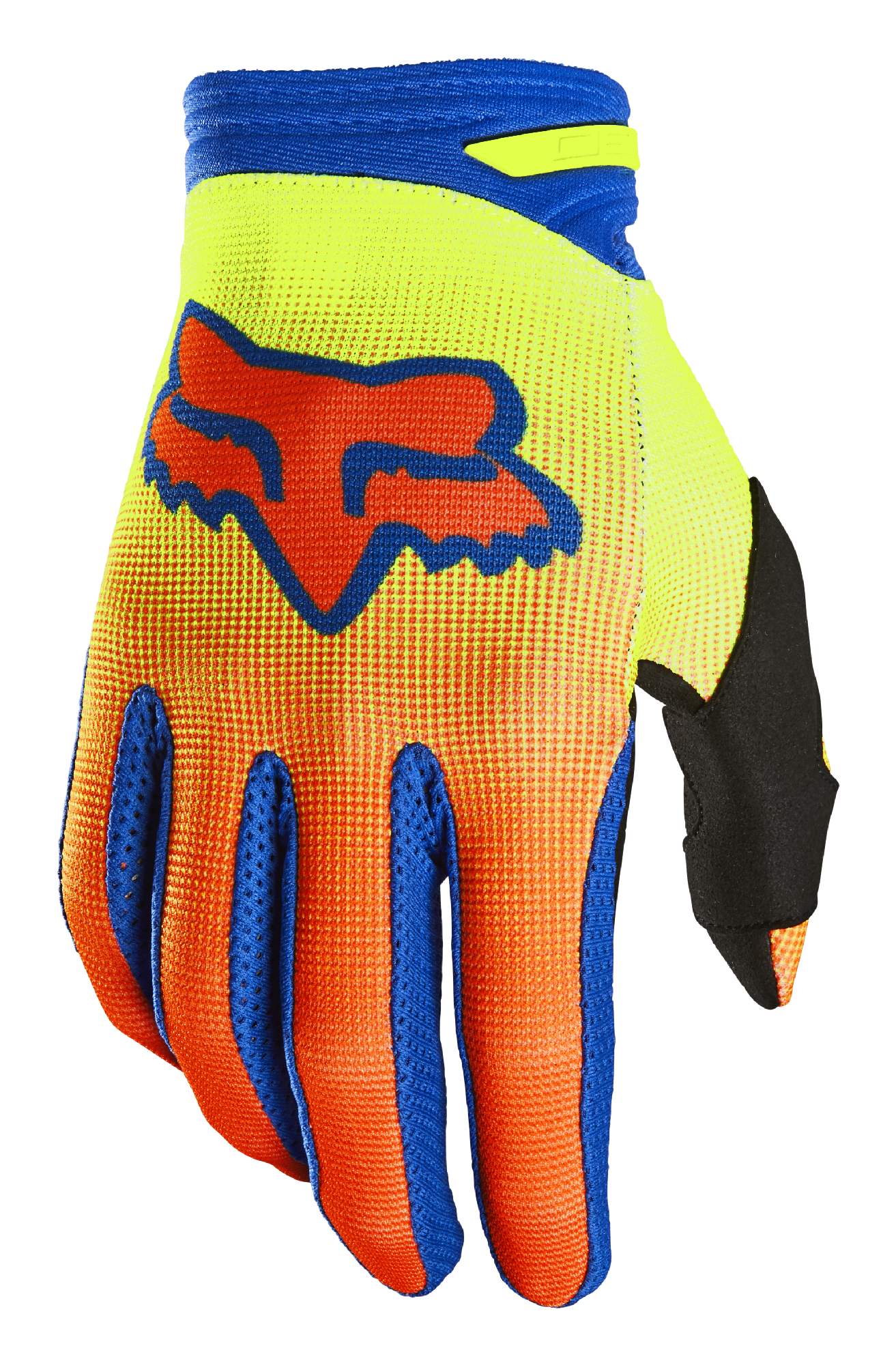 Fox Racing Mens Fluorescent Yellow/Blue 180 Oktiv Dirt Bike Gloves MX ...