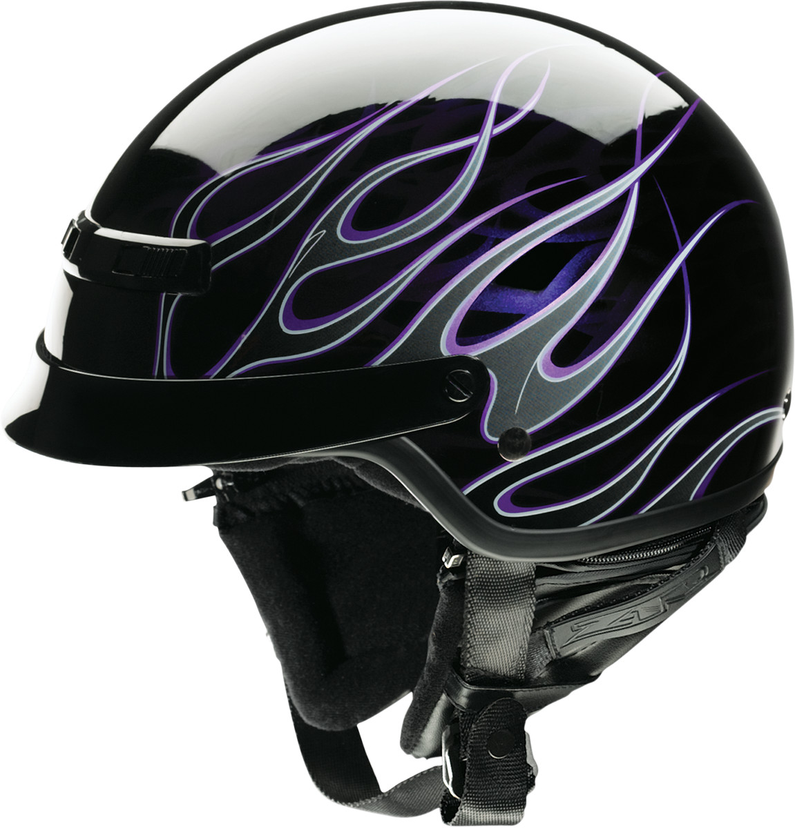 Z1R Adult Black/Purple Nomad Hellfire Half Motorcycle Helmet 2017 | eBay